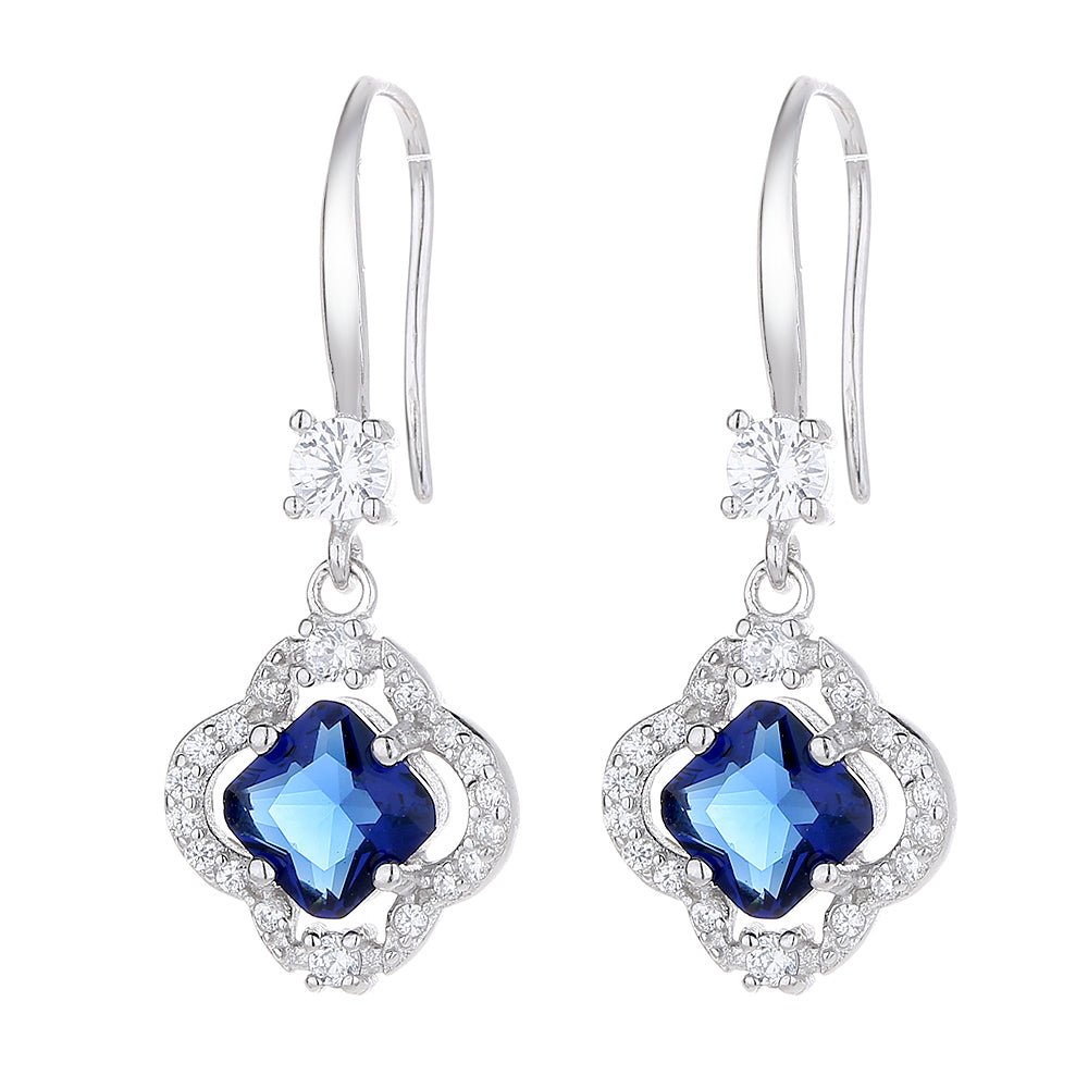 E5018 Blue Stone Earrings - Selah 925