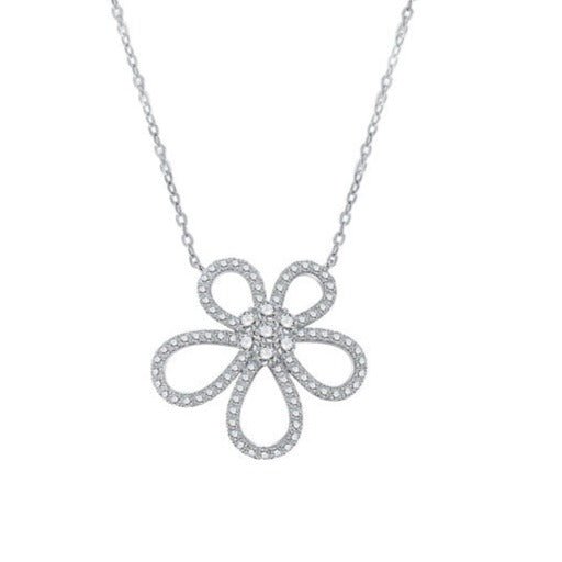 NP3007 Luxury Flower Pendant Necklace - Selah 925