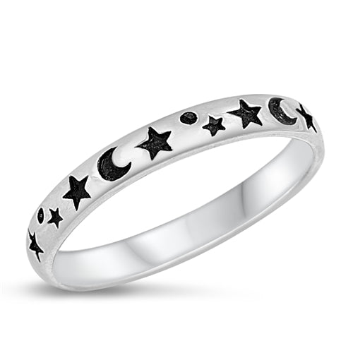 R1065 Moon &amp; Star Ring - Selah 925