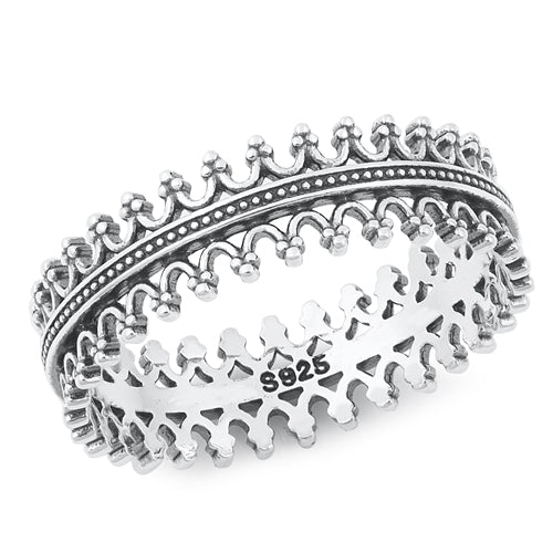 R1074 Crown Band Ring - Selah 925