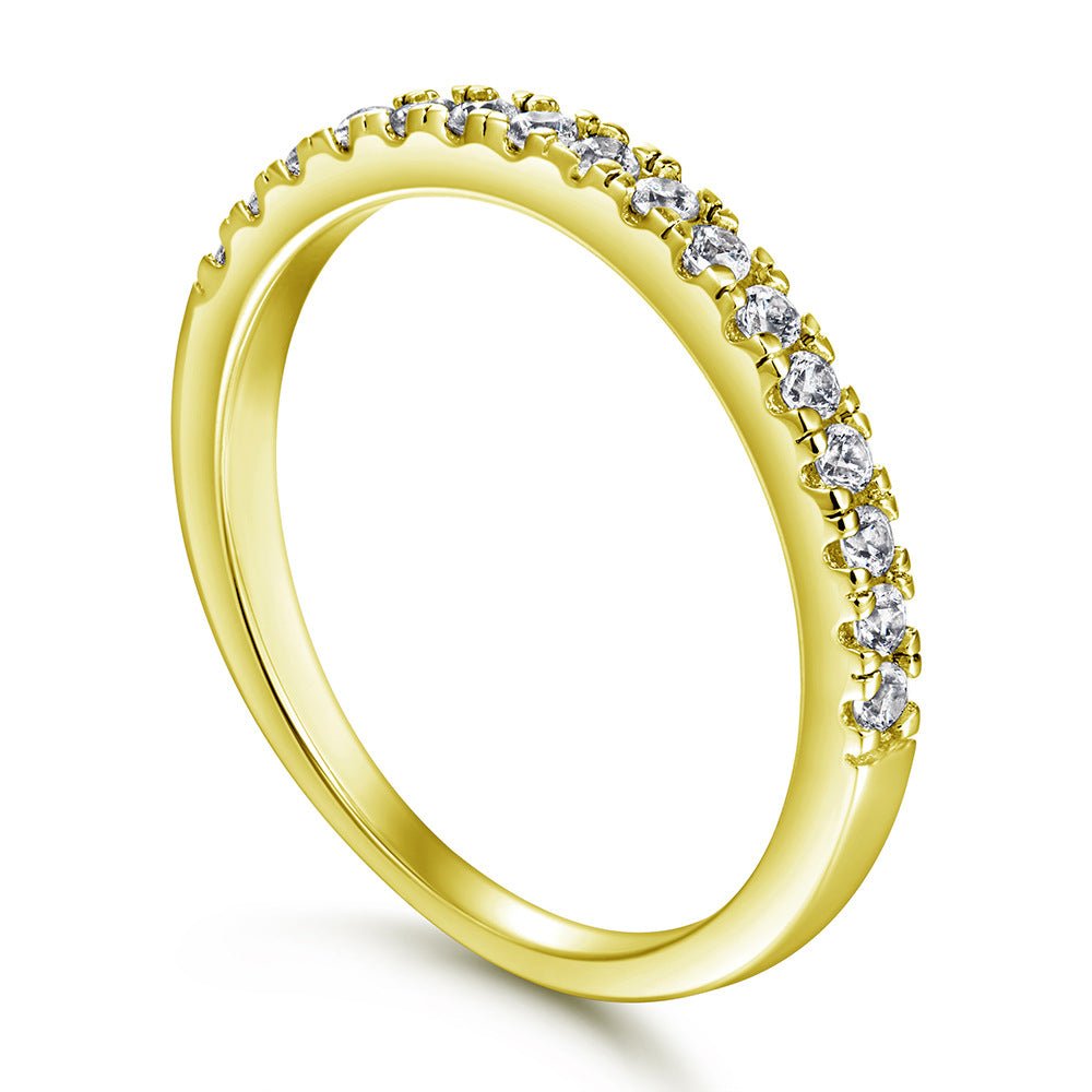 R2021 CZ Single Row Gold Ring - Selah 925