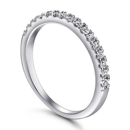 R2021 CZ Single Row Silver Ring - Selah 925