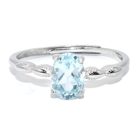 R8001 Light Blue Cz Ring - Selah 925