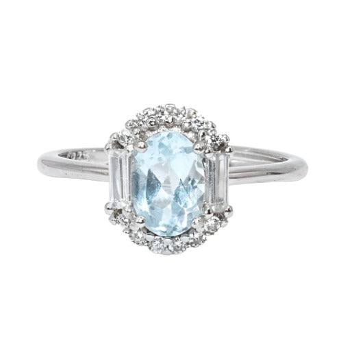 R8003 Light Blue Cz Ring - Selah 925