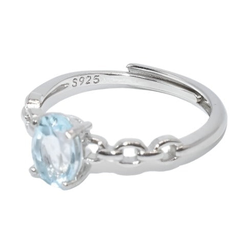 R8004 Light Blue Cz Ring - Selah 925