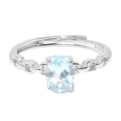 R8004 Light Blue Cz Ring - Selah 925