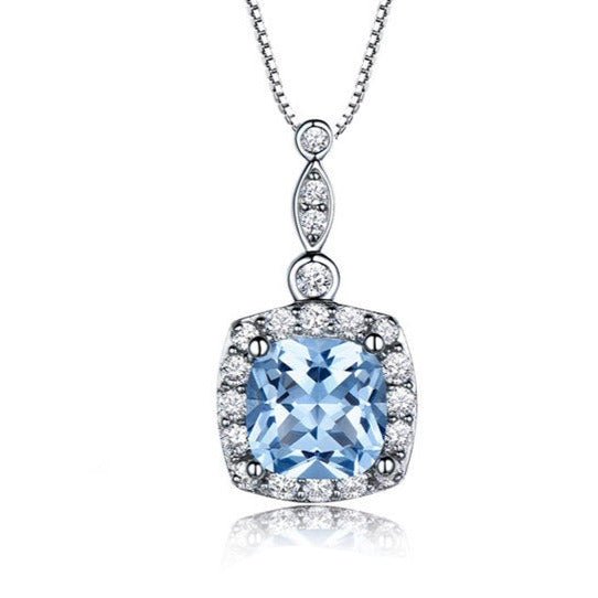 S8001 Blue Cz Necklace - Selah 925