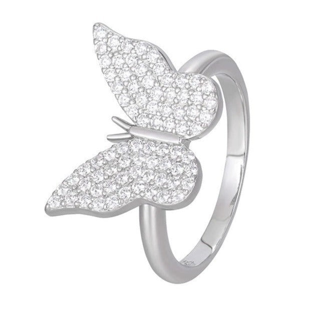 S8006 Butterfly Cz Ring - Selah 925